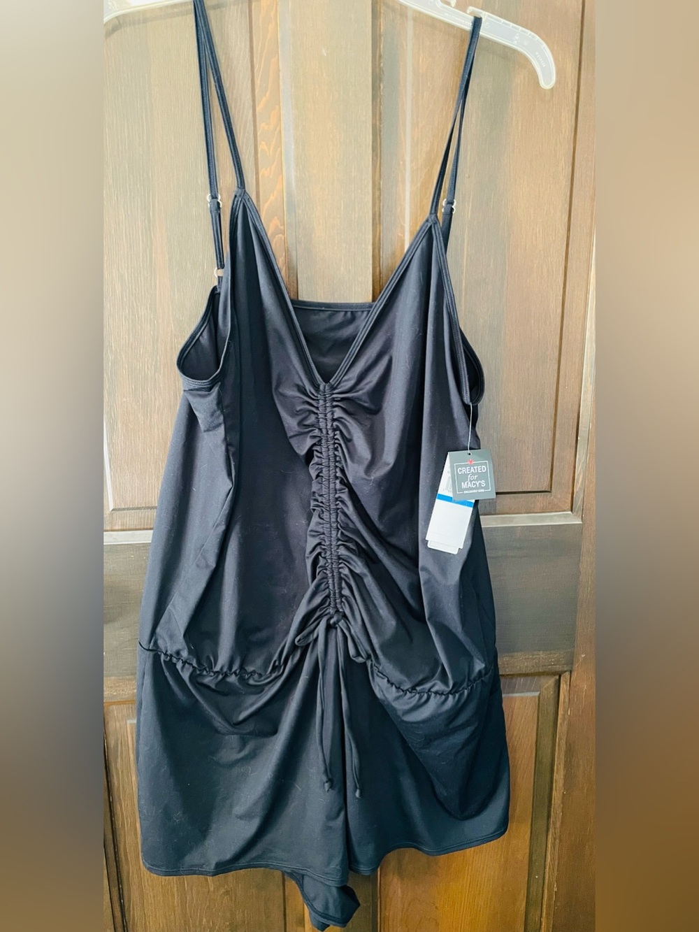 Salt + Cove Black Ruched Tank Swim Romper/shorts Cover-up